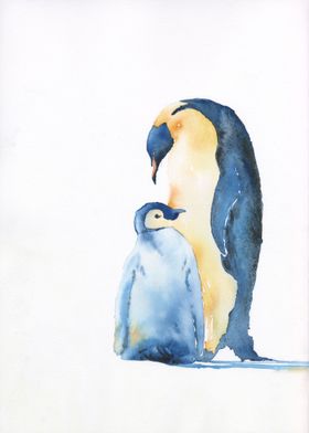 Penguin Watercolor art
