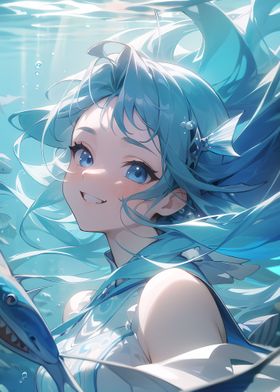 Underwater Anime Girl