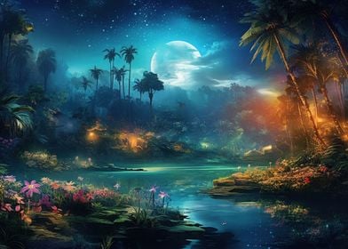 Jungle Night Sky