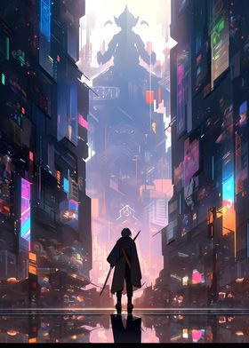 Cyberpunk Anime City