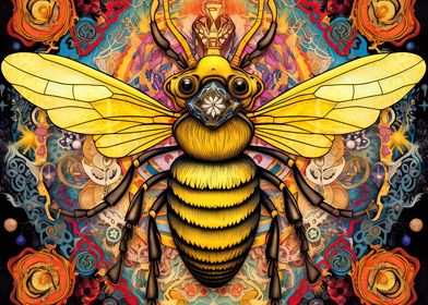 Psychedelic bee