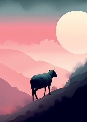 Minimalist Buffalo Moon