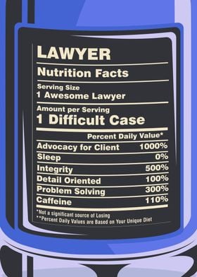 Lawyer Nutrition Facts