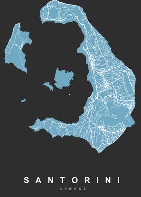 SANTORINI GREECE Map