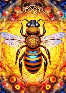 Psychedelic bee