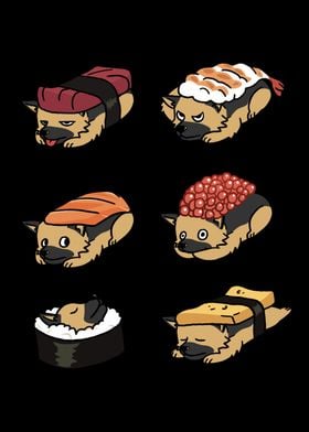 German Shepherd Sushi