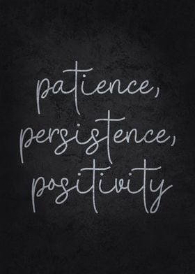 Patience Persistence