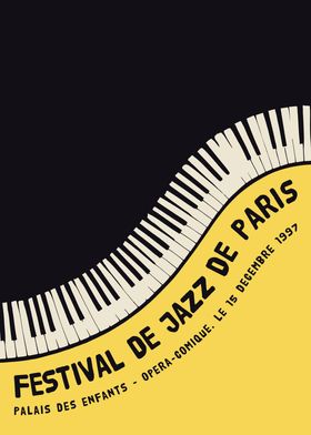 Retro Piano Jazz Poster