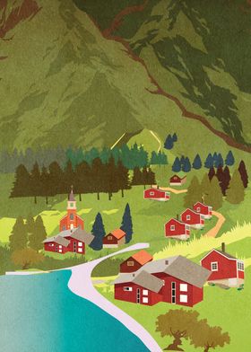 Norway landscape in summer