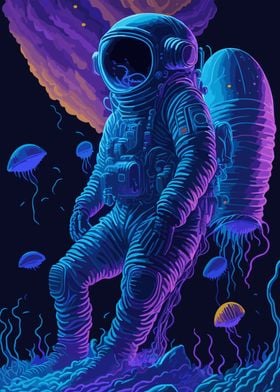 Astronaut and Jellyfish