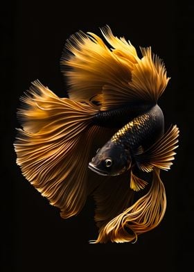 Fish gold black