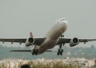 Air liner taking off