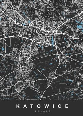 Map KATOWICE Poland