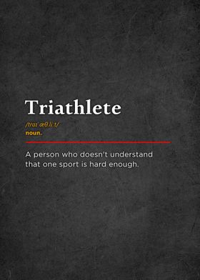 Triathlete Definition Art