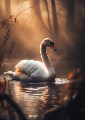 Charming swan