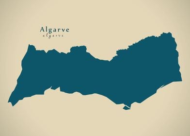 Algarve region map