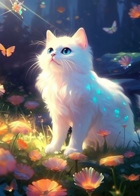 Cat with Butterfly