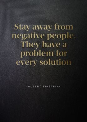 Stay away from negative