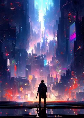 Cyberpunk Anime City