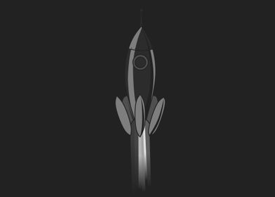 black white rocket