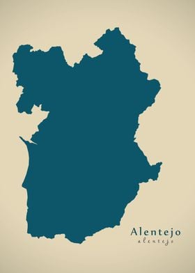 Alentejo region map