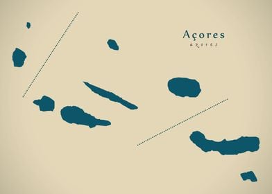 Acores region map