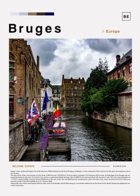 Bruges photo poster