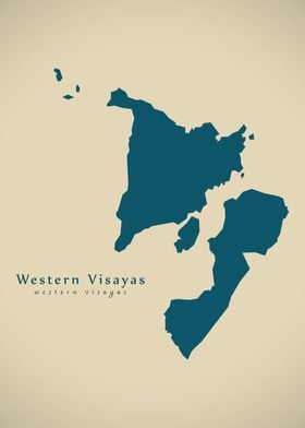 Western Visayas region map