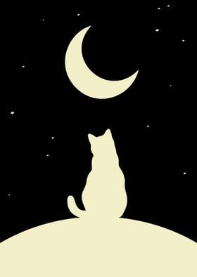 Crescent Space Cat