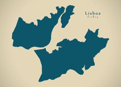 Lisboa region map