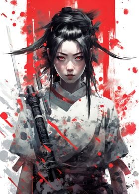 Ninja Girl Japan Art