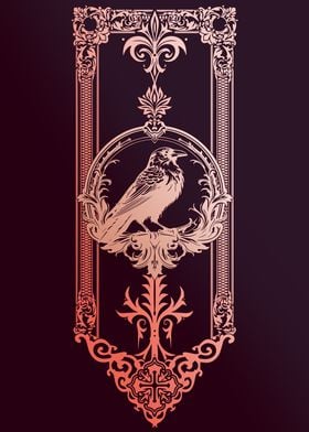 Medieval banner Crow