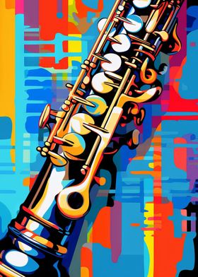 Pop art oboe