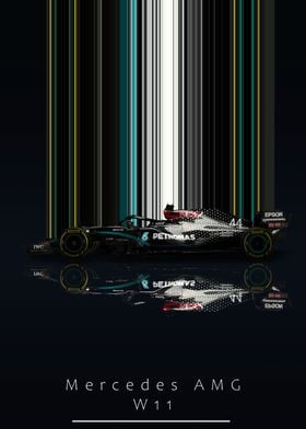 Mercedes AMG W11 F1 Car  