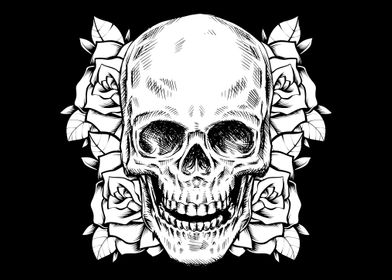 Rose Gardening Skull