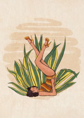 Agave Plant Pinup Girl 