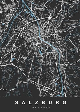 Map SALZBURG GERMANY