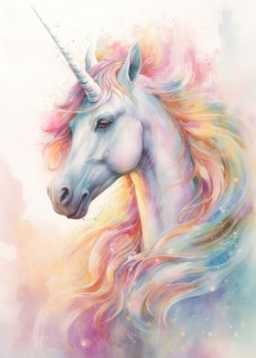 Beautiful rainbow Unicorn