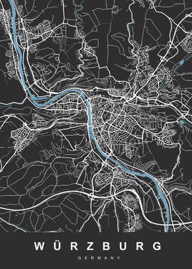 Map WURZBURG GERMANY