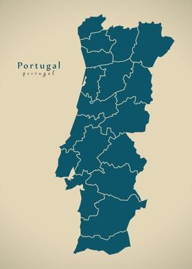 Portugal districts map