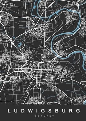 Map LUDWIGSBURG GERMANY