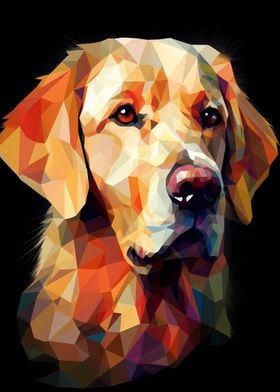 Golden Retriever Abstract