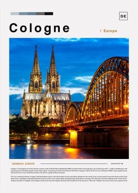 Cologne Landscape Poster
