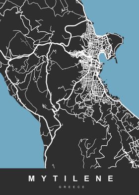 MYTILENE GREECE Map