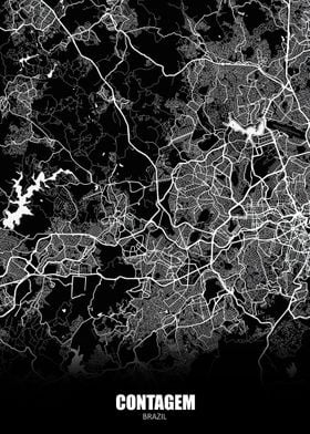 Contagem Brazil Map