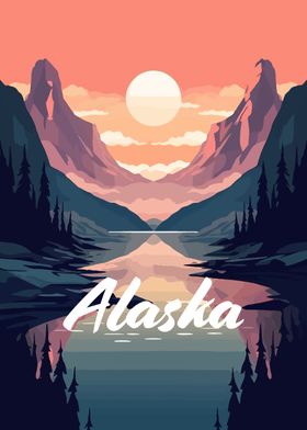 Alaskan Lake Scene