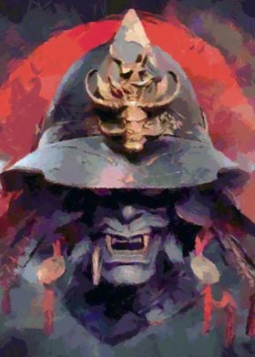 Orc samurai fantasy helmet