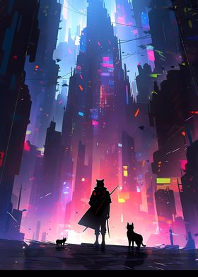 Cyberpunk Futuristic City