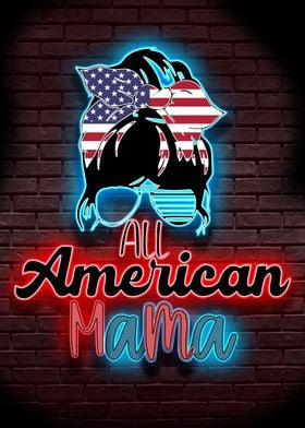 4th of July America Neon