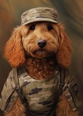 Goldendoodle Soldier